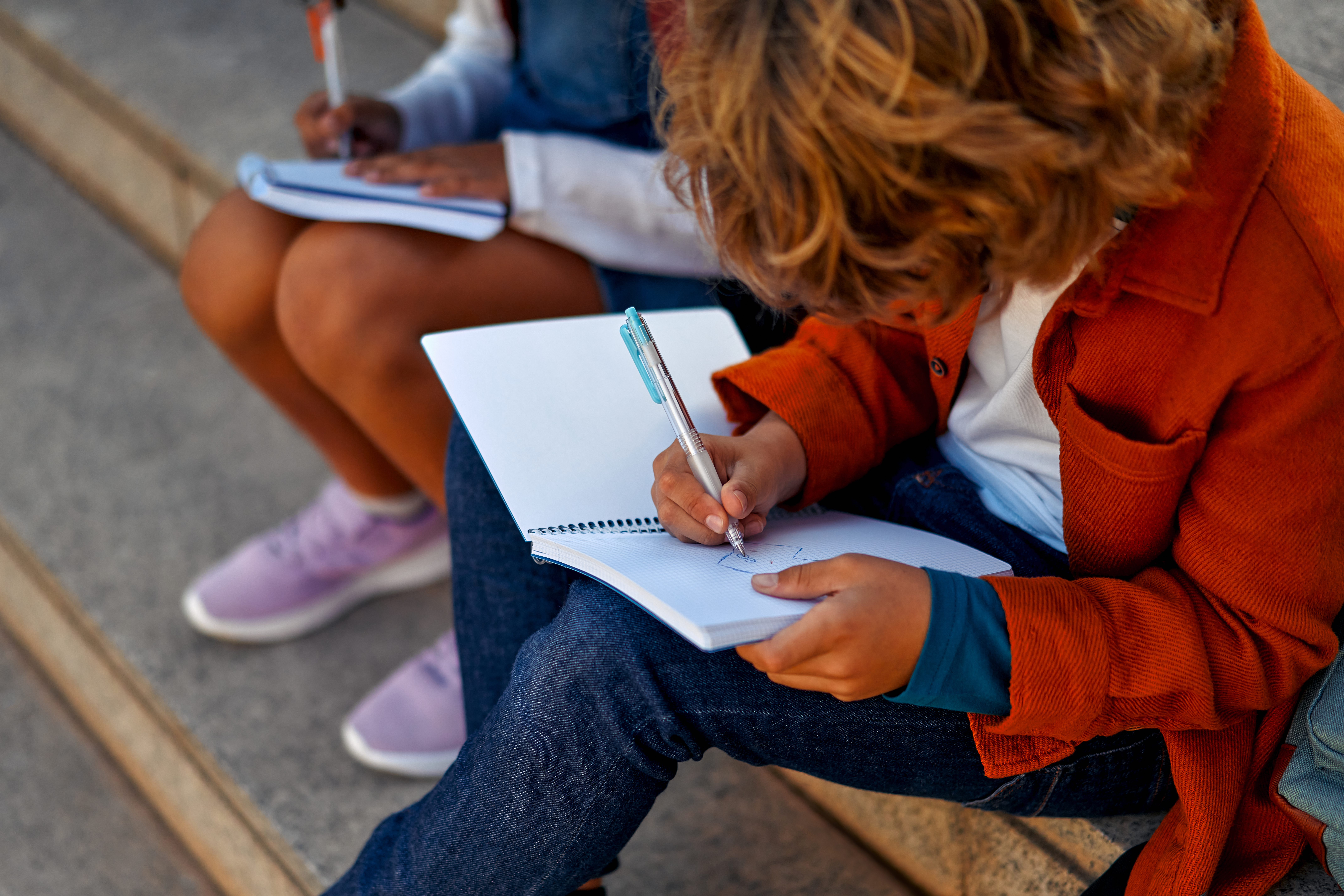School children on the street